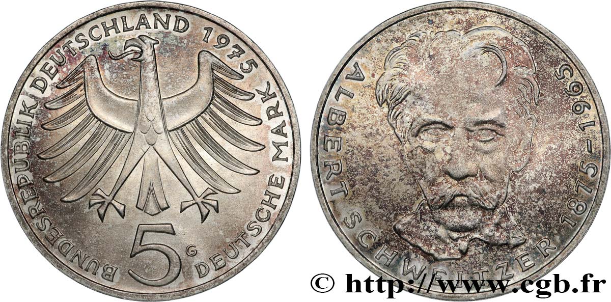 ALLEMAGNE 5 Mark Albert Schweitzer 1975 Karlsruhe SUP 