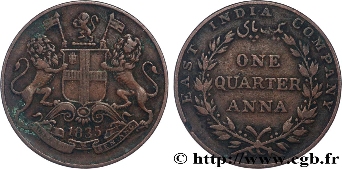 Copper Coin of the East India Company (Illustration) - World