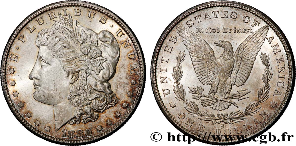ÉTATS-UNIS D AMÉRIQUE 1 Dollar type Morgan 1880 San Francisco - S SPL 