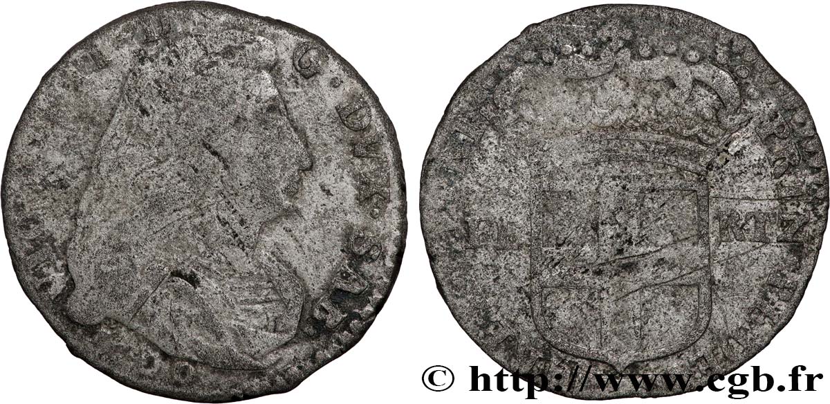 SAVOIE - DUCHÉ DE SAVOIE - VICTOR-AMÉDÉE II 5 sols (5 soldi) 1700 Turin B 