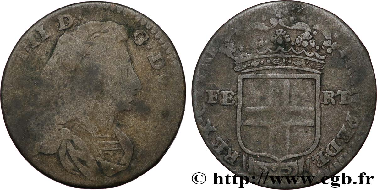 SAVOY - DUCHY OF SAVOY - VICTOR-AMADEUS II 5 sols (5 soldi) n.d. Turin VG 