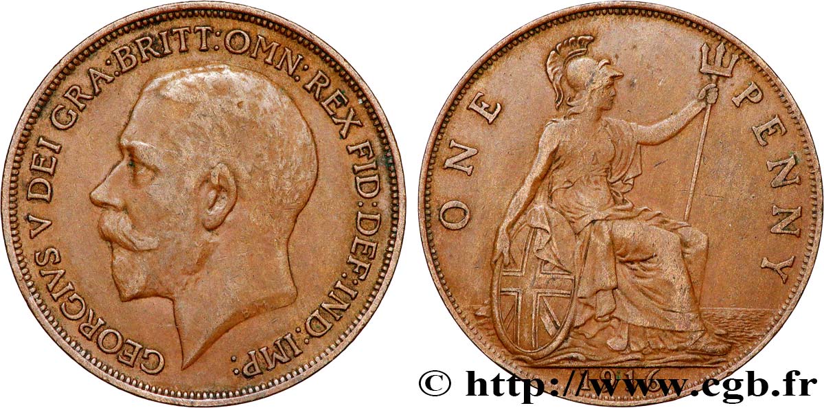 REGNO UNITO 1 Penny Georges V 1916  BB 