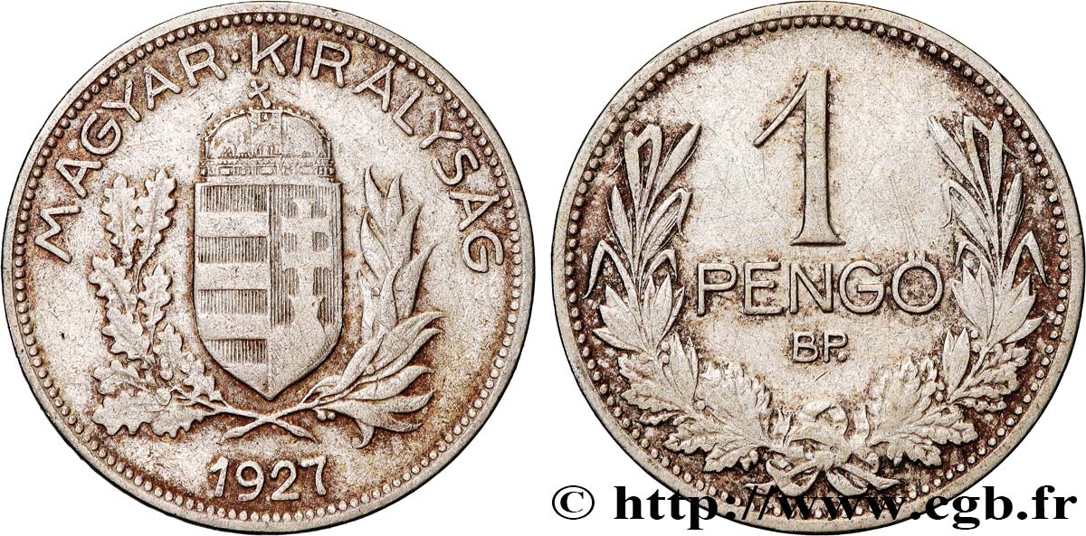 UNGARN 1 Pengo 1927 Budapest fSS 