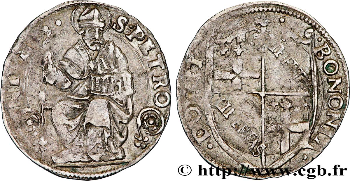 ITALY - PAPAL STATES – CLEMENT VII (Giulio de Medicis) Grosso n.d. Bologne XF 