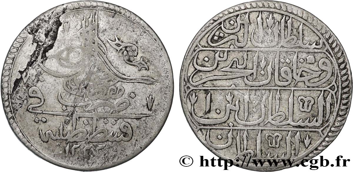 TURKEY - OTTOMAN EMPIRE 1 Kurush - Mustafa IV AH 1222 an 1 1807 Istanbul BC+ 