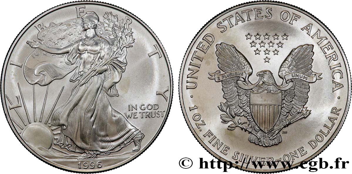 ESTADOS UNIDOS DE AMÉRICA 1 Dollar type Silver Eagle 1996  SC 