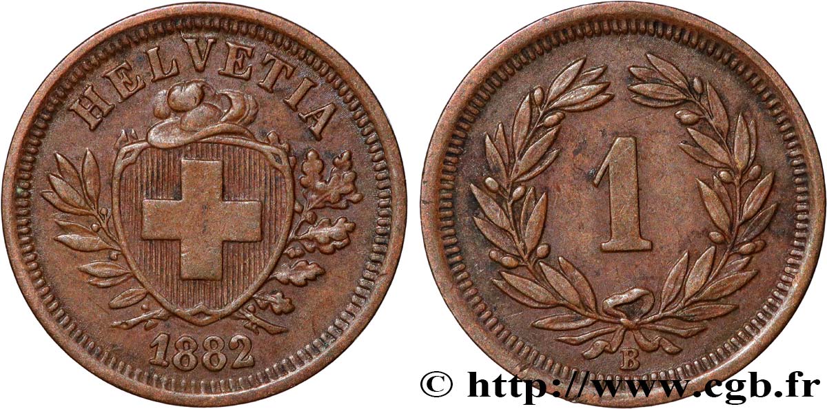 SCHWEIZ 1 Centime (Rappen) 1882 Berne fVZ 