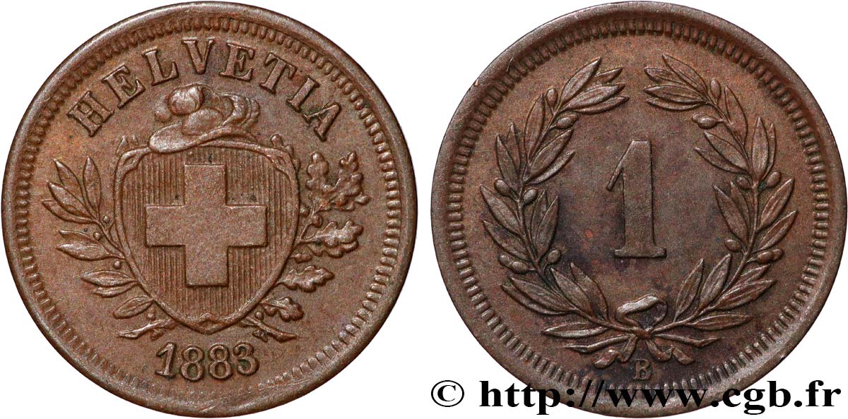 SVIZZERA  1 Centime (Rappen) 1883 Berne q.SPL 