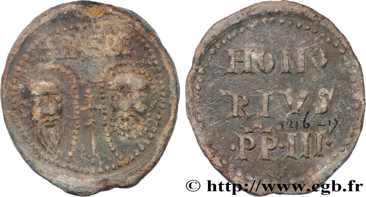 PAPAL STATES - HONORIUS III Bulle n.d. Rome XF 
