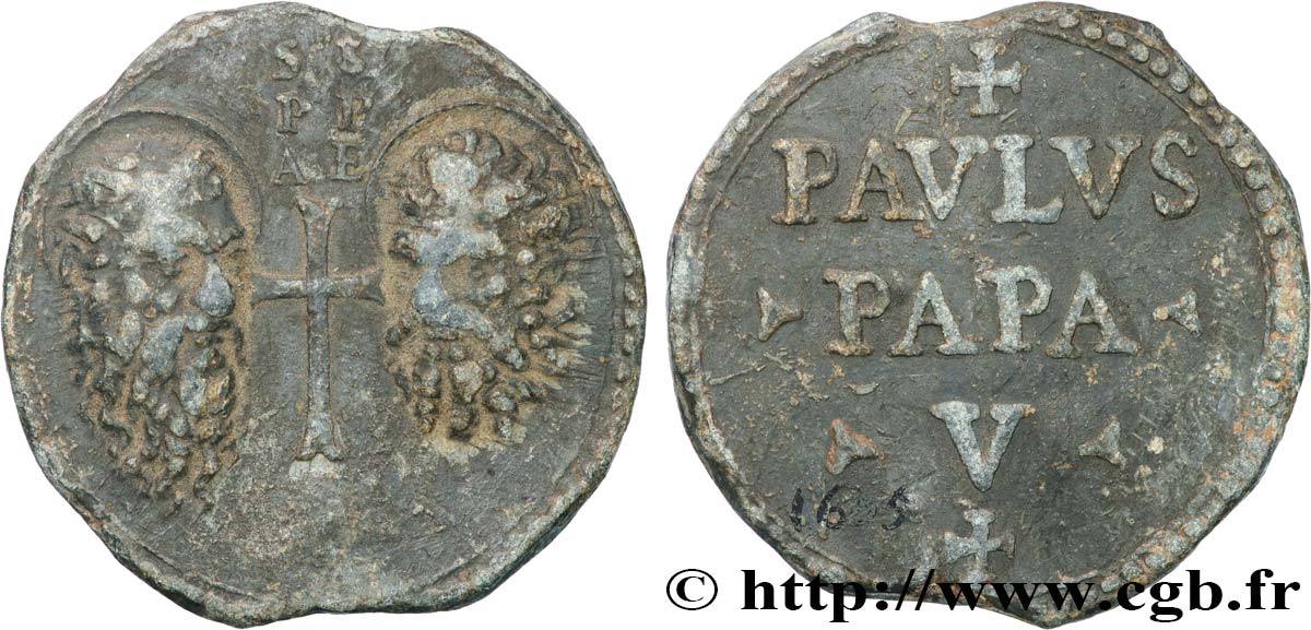 ITALIE - PAPAL STATES - PAUL V (Camillo Borghese) Bulle papale n.d.  XF 