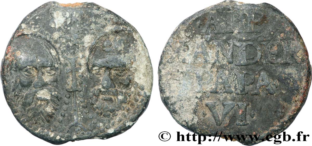 ITALIE - ÉTATS DU PAPE - ALEXANDRE VI (Rodrigue Borgia) Bulle papale avec cordon entier n.d.  TTB 