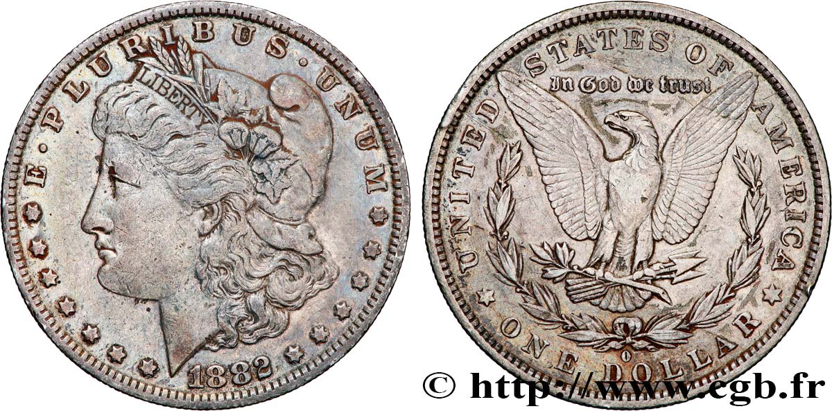 ÉTATS-UNIS D AMÉRIQUE 1 Dollar Morgan 1882 Nouvelle-Orléans TTB 