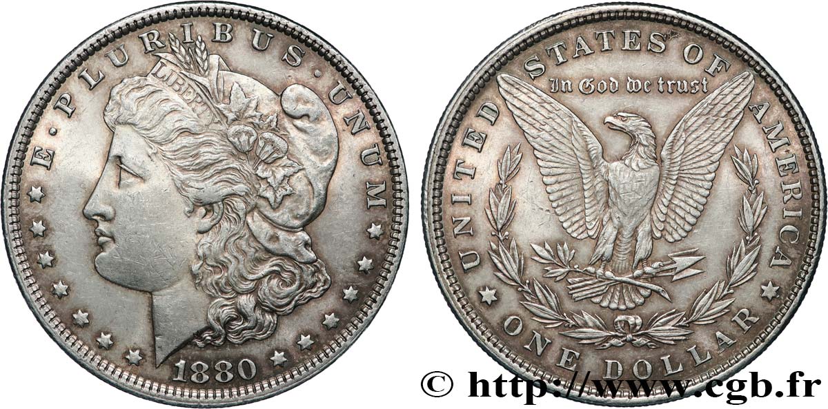 UNITED STATES OF AMERICA 1 Dollar Morgan 1880 Philadelphie AU 