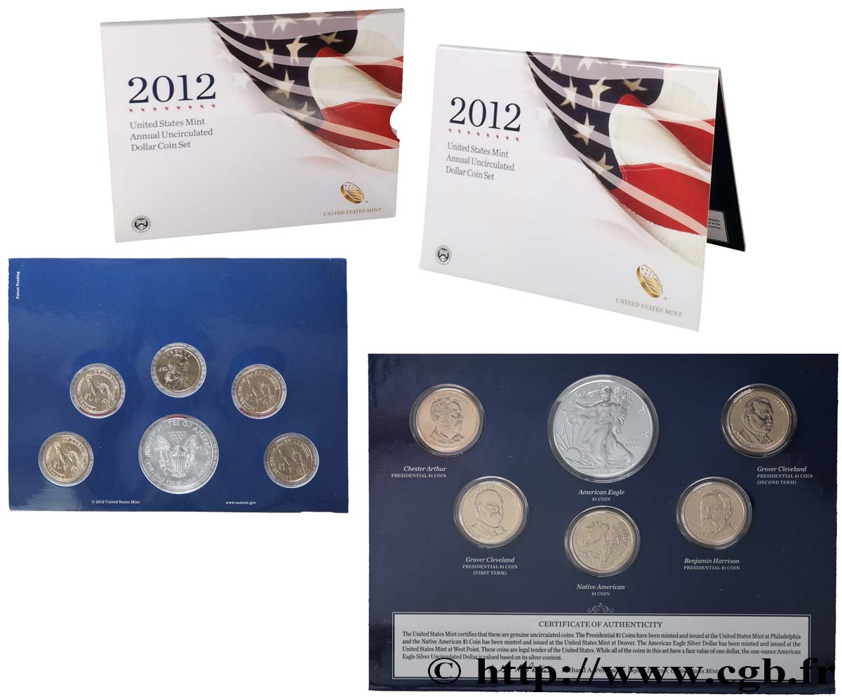 ÉTATS-UNIS D AMÉRIQUE Série 6 monnaies  2012 Philadelphie FDC 