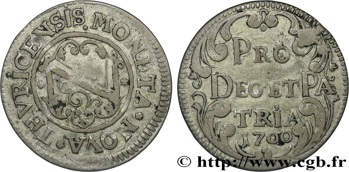 SWITZERLAND - CANTON OF ZÜRICH 10 Schilling  1700  VF 