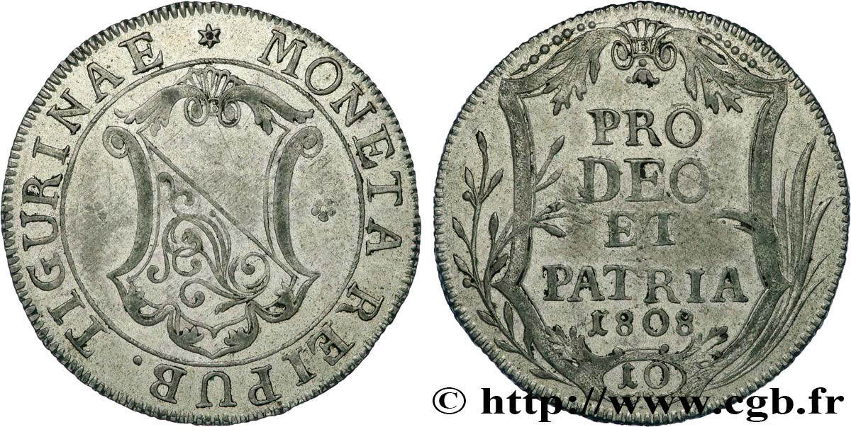 SUISSE - CANTON DE ZÜRICH 10 shillings 1808 Zürich TTB 