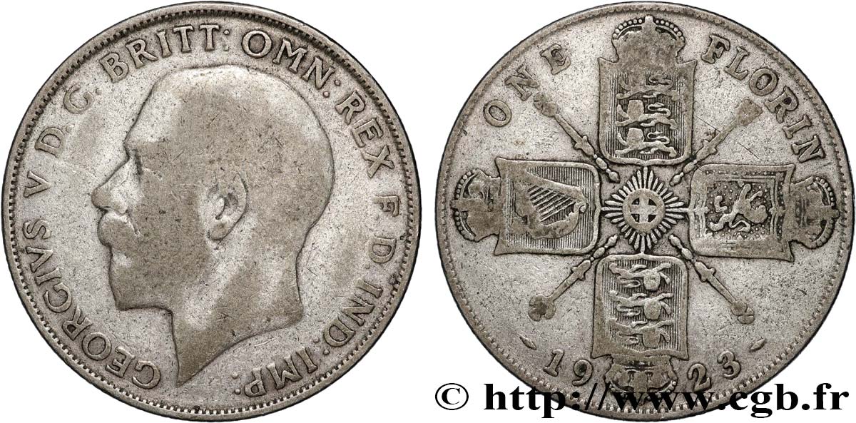 REGNO UNITO 1 Florin Georges V 1923  MB 