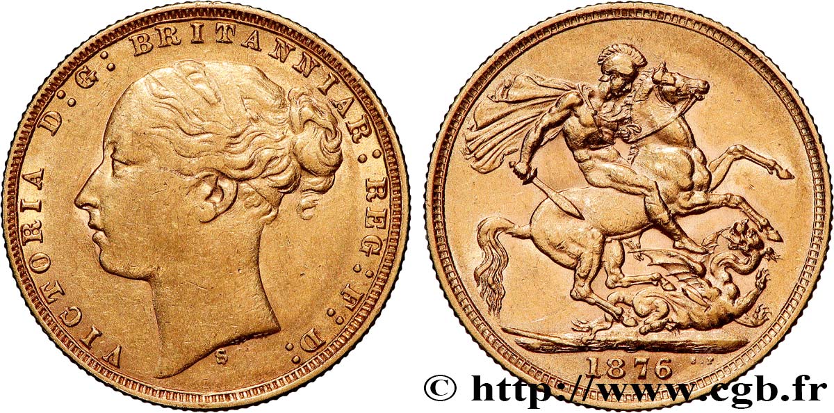 AUSTRALIE - VICTORIA 1 Souverain Victoria 1876
 Sydney TB+ 