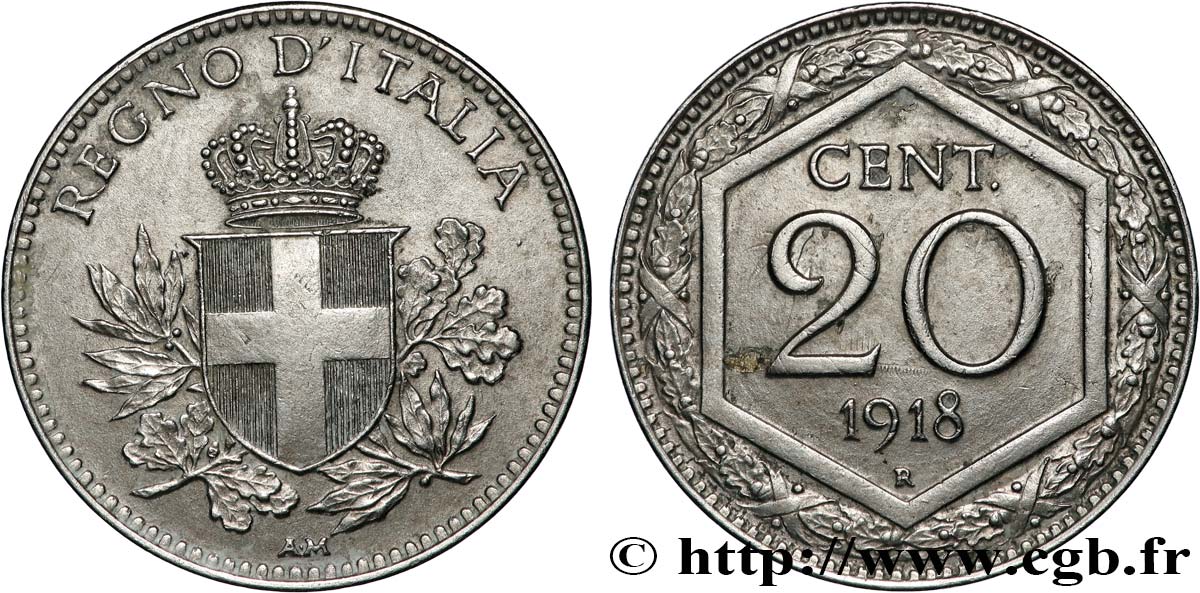 ITALIE 20 Centesimi 1918 Rome TTB 