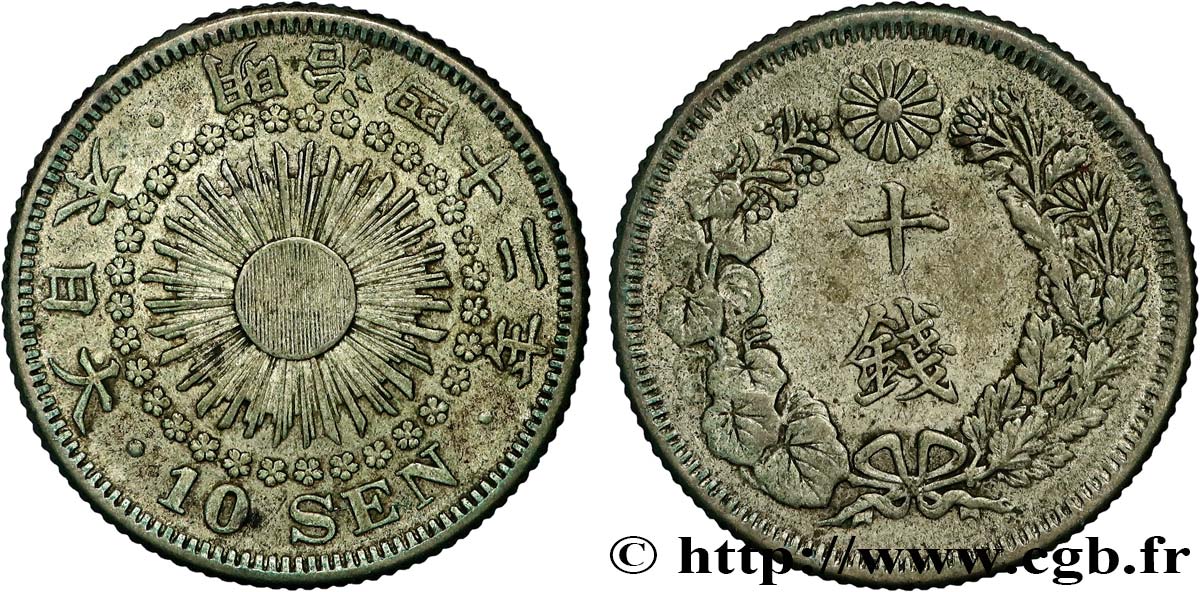 JAPON 10 Sen an 42 Meiji (1909)  TTB 