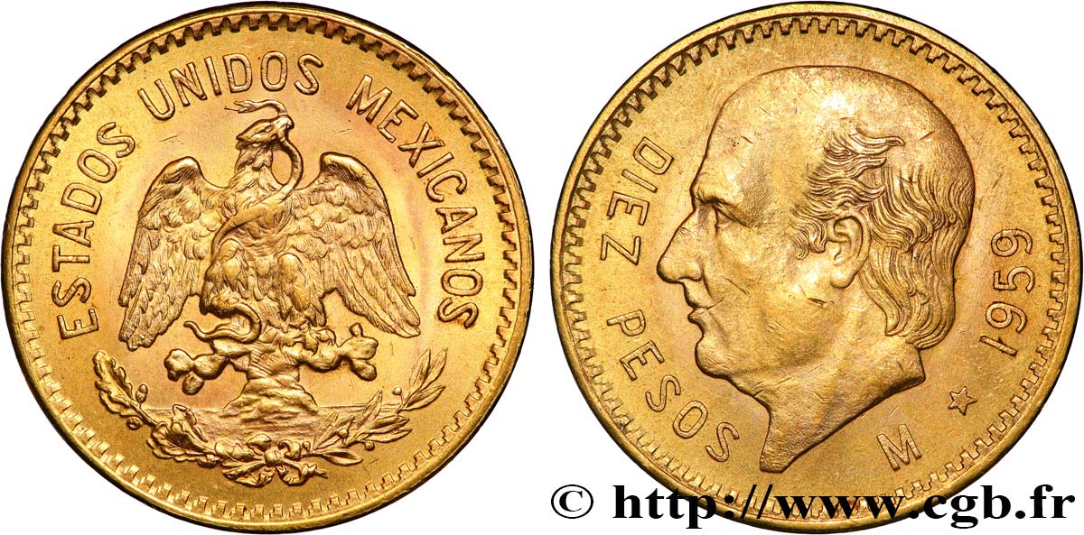 MEXICO 10 Pesos or Miguel Hidalgo y Costilla 1959 Mexico MS 