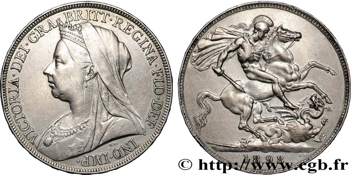 GRANDE BRETAGNE - VICTORIA 1 Crown Victoria “Old Head” 1898  TTB+ 