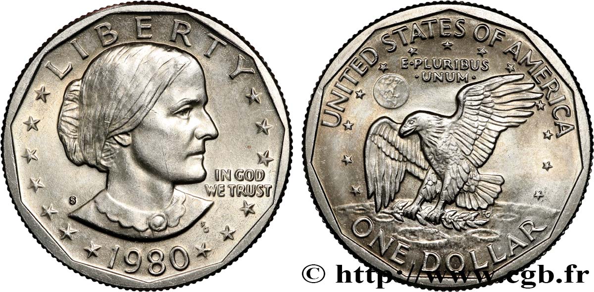ÉTATS-UNIS D&nbsp;AMÉRIQUE 1 Dollar Susan B. Anthony  1980 San Francisco - S SUP 