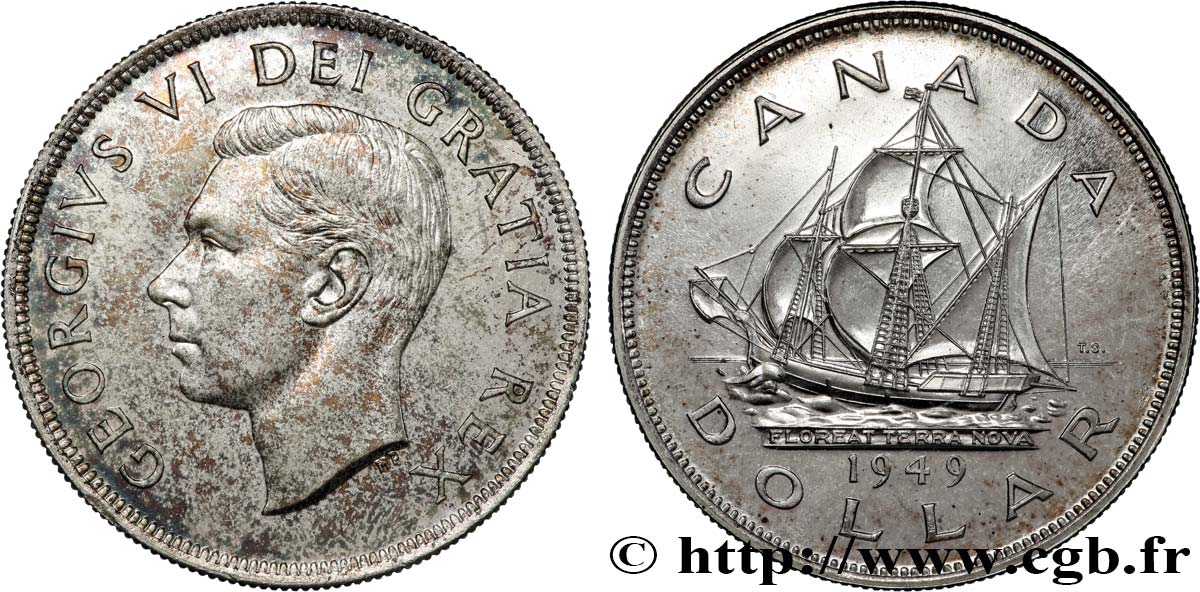 CANADA 1 Dollar Georges VI “Matthew” 1949  AU 