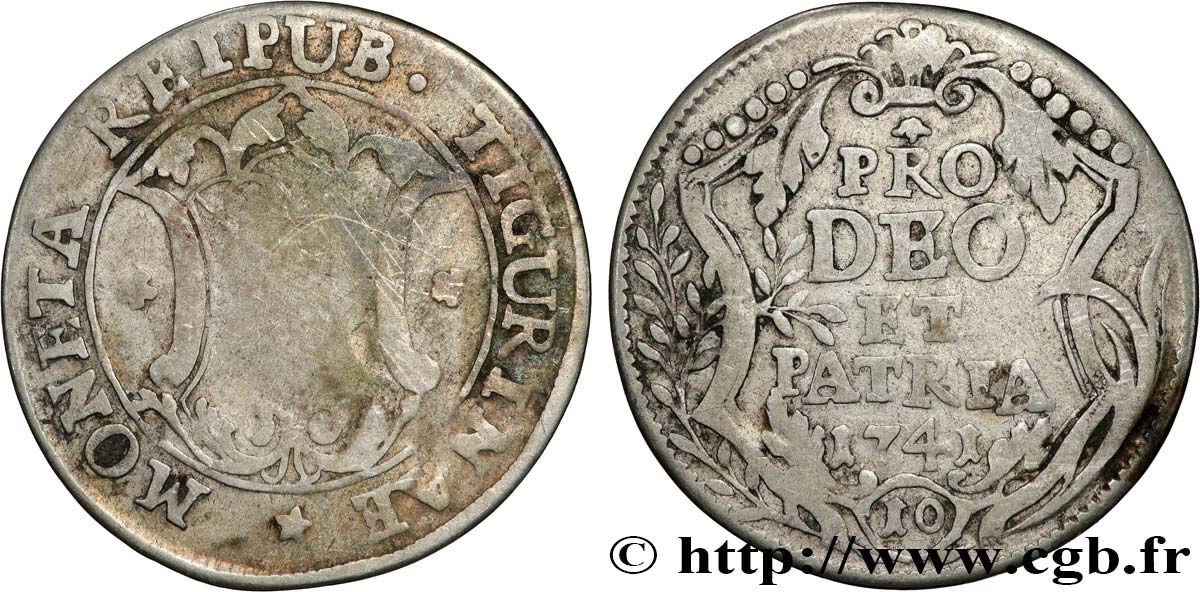 SUIZA - CANTÓN DE ZÚRICH 10 Schilling 1741  BC 