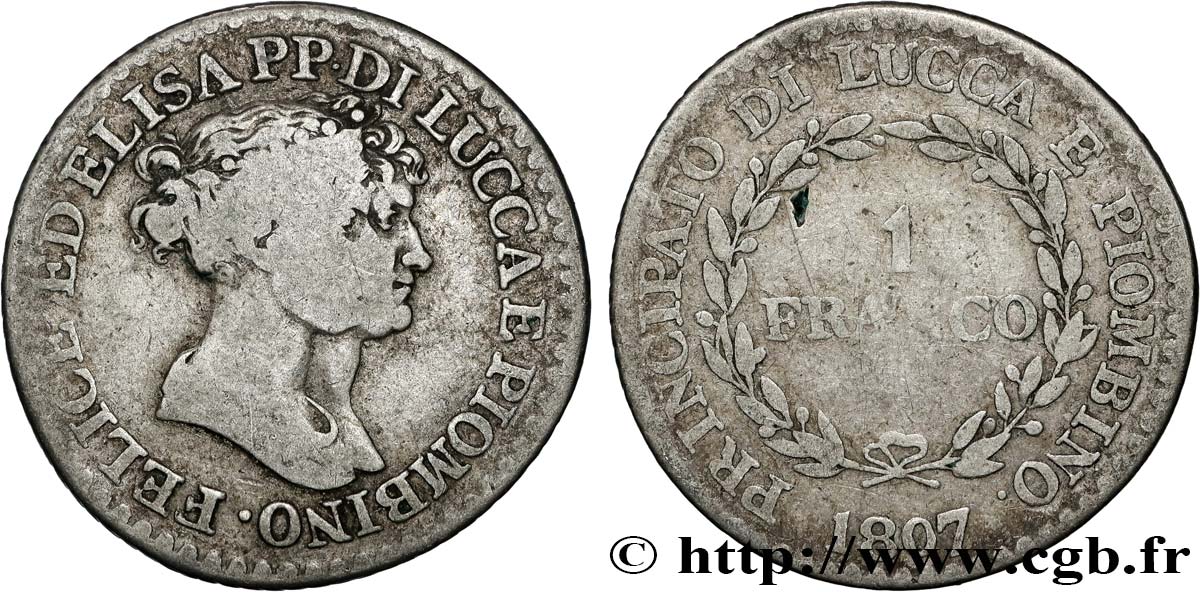 ITALIEN - LUCQUES UND PIOMBINO 1 Franco 1807 Florence S 