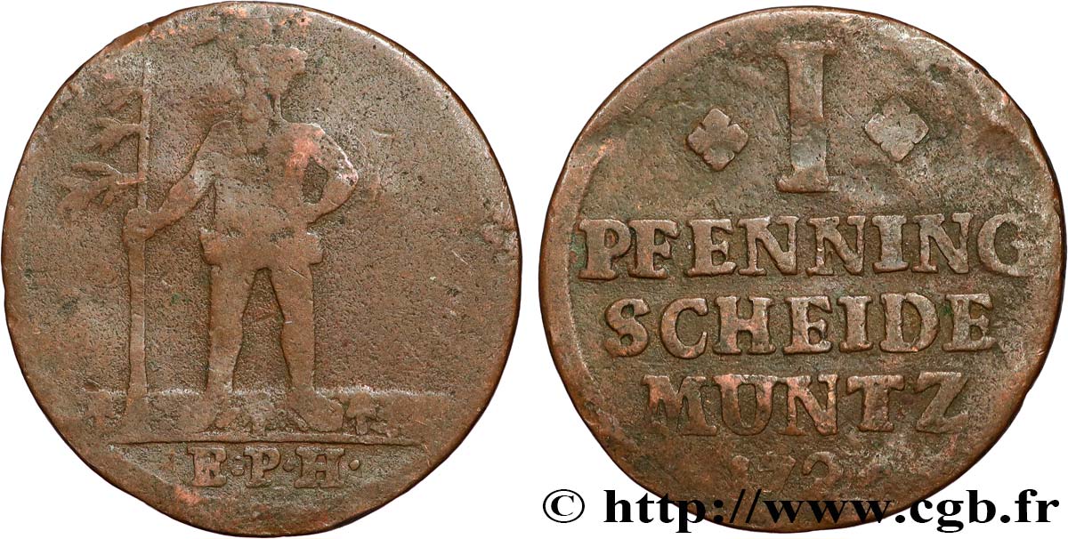 ALLEMAGNE - BRUNSWICK-LUNEBOURG-CALENBERG 1 Pfennig  1726  B+ 