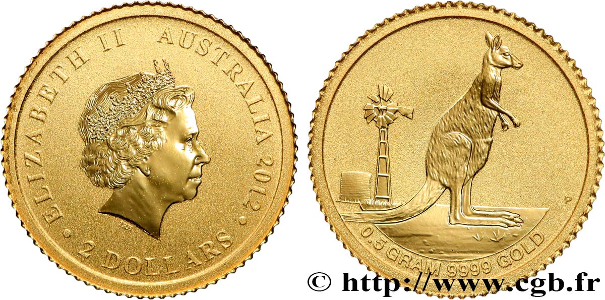 AUSTRALIE 2 Dollars BE (Proof) Elisabeth II / kangourou 2012 Perth FDC 