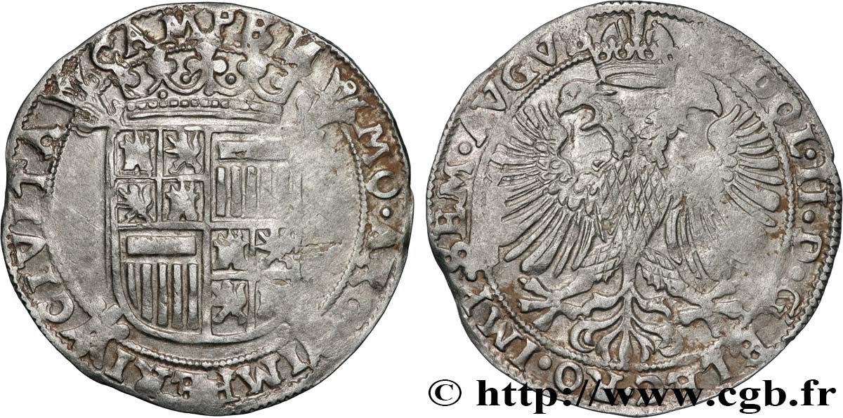 NETHERLANDS - IMPERIAL CITY OF KAMPEN - RUDOLF II OF HABSBURG 6 Stuivers ou Arendschelling n.d. Campen XF 