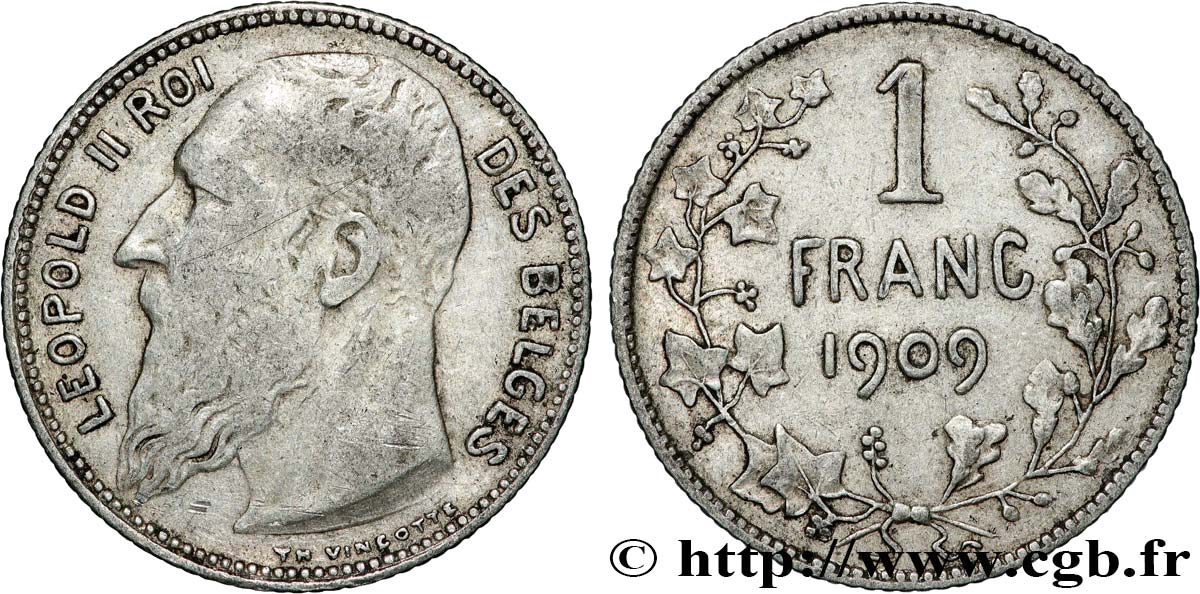 Lot De 3 Pièces Argent Belgique : 1 Franc 1867 Leopold II Et 2 Autres, Métal Argent