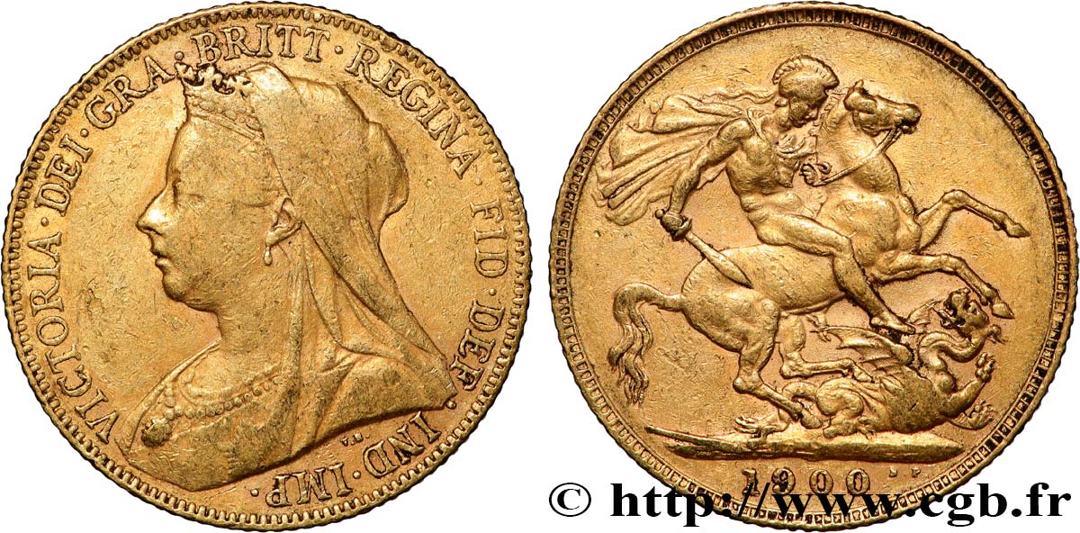 ORO, PALLADIO E PLATINO: INVESTIMENTI 1 Souverain Victoria vieille tête 1900 Londres q.BB 