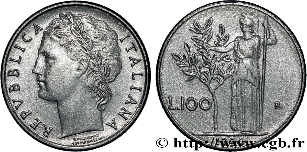 ITALIE 100 Lire 1990 Rome SPL 