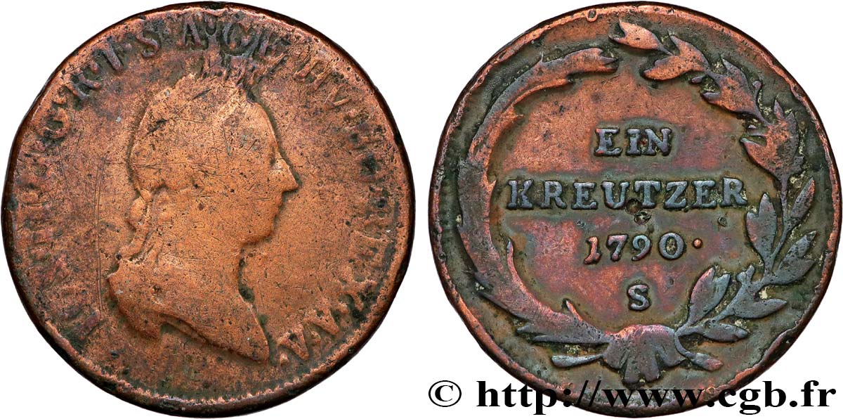 AUSTRIA 1 Kreuzer Joseph II 1790 Schmöllnitz fwo_855756 World coins