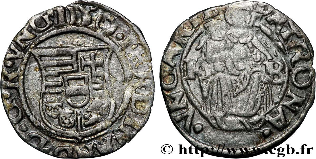 HUNGARY - KINGDOM OF HUNGARY - FERDINAND I 1 Denier  1550 Kremnitz XF 