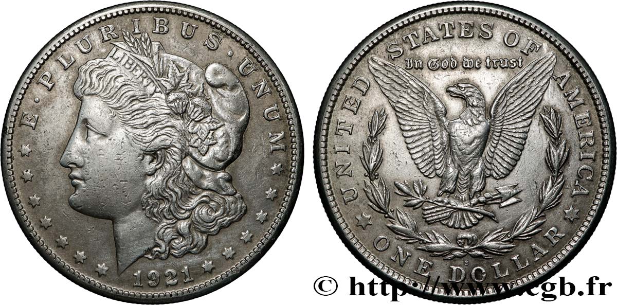 UNITED STATES OF AMERICA 1 Dollar type Morgan 1921 San Francisco XF 