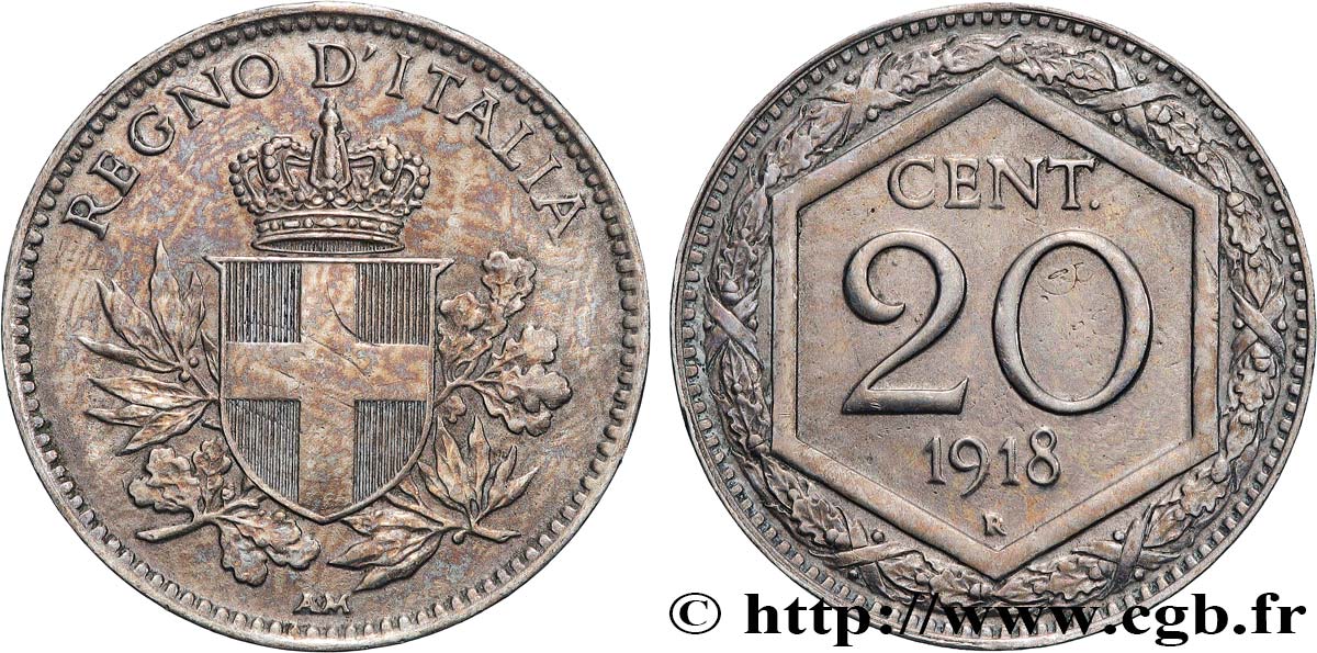ITALIE 20 Centesimi 1918 Rome TTB 