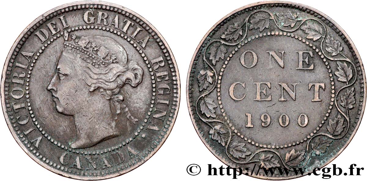 CANADA 1 Cent Victoria 1900  q.SPL 