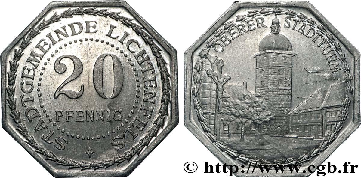 GERMANY - Notgeld 20 Pfennig Lichtenfels (Bavière) N.D.  AU 