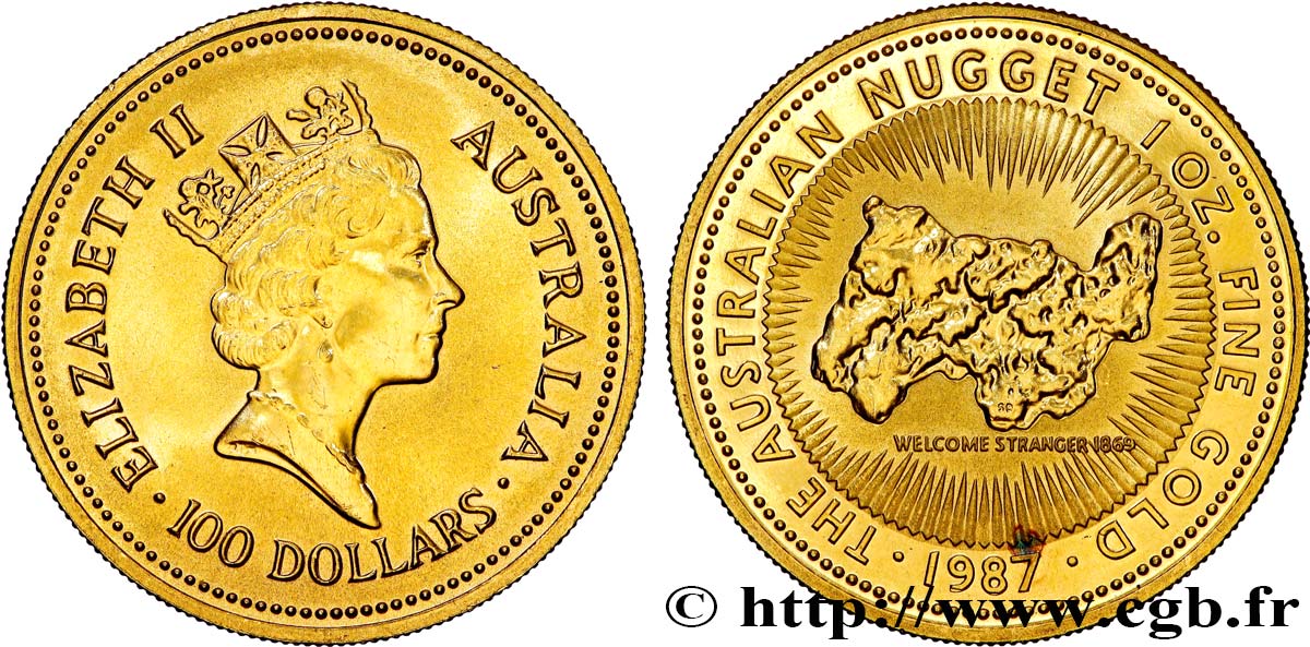 OR, PALLADIUM ET PLATINE INVESTISSEMENT 1 Oz - 100 Dollars  1987  SPL 