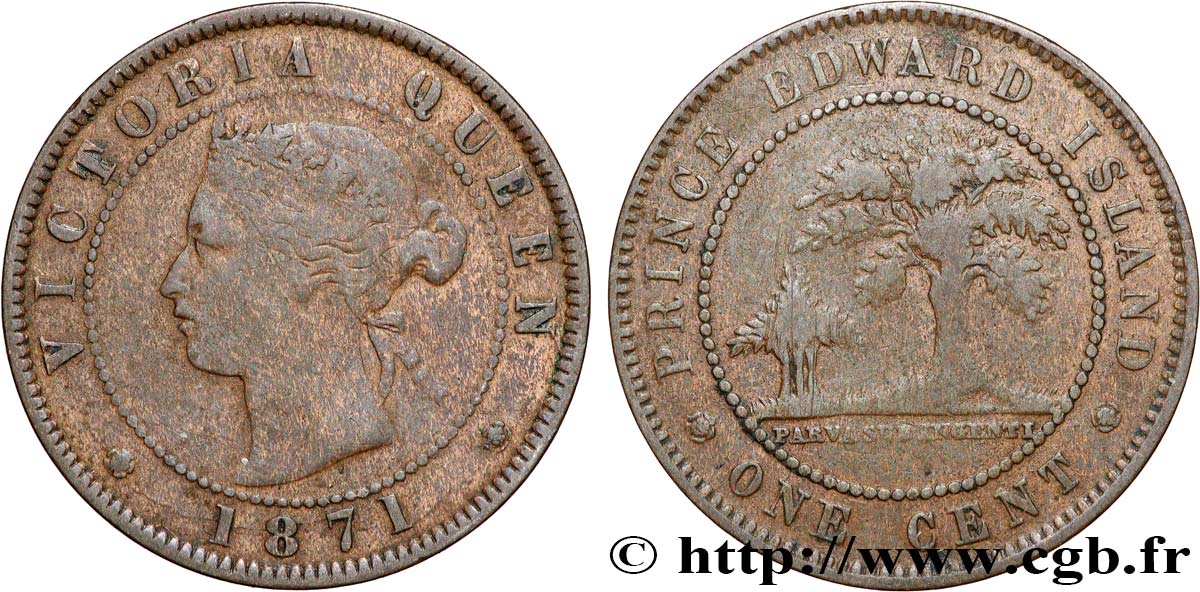 PRINCE-EUDARD-INSEL 1 Cent Victoria 1871  S 