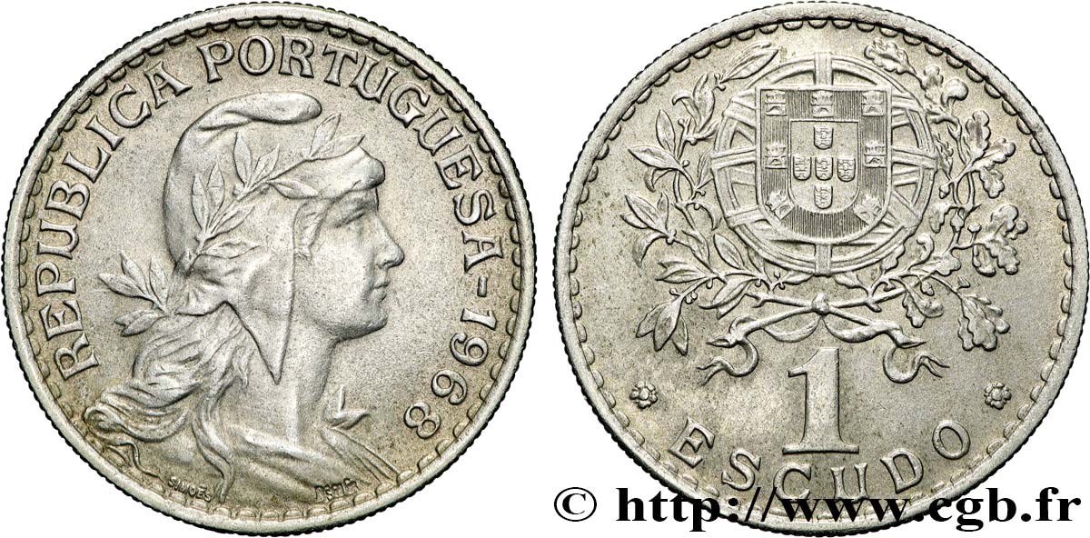 PORTUGAL 1 Escudo 1968  SUP 