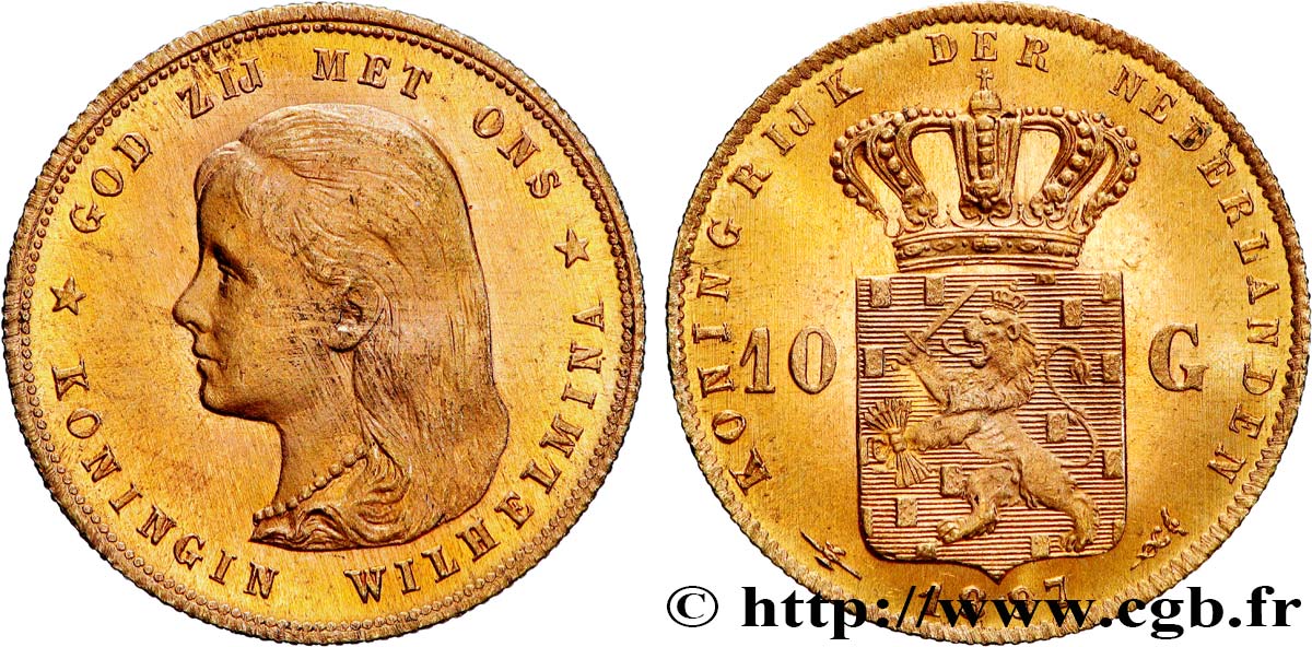 Pays Bas 10 Gulden Wilhelmina 1897 Utrecht Fwo868639 Monde 