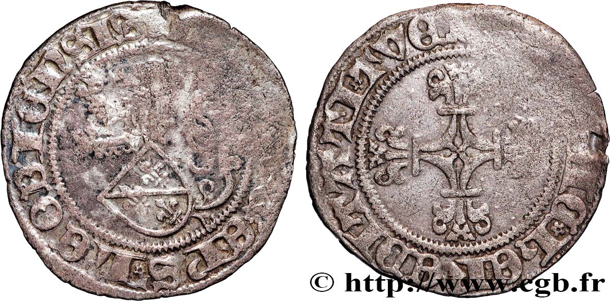 LIÈGE - ÉVÊCHÉ DE LIÈGE - LOUIS DE BOURBON Demi-patard n.d.  TB+ 