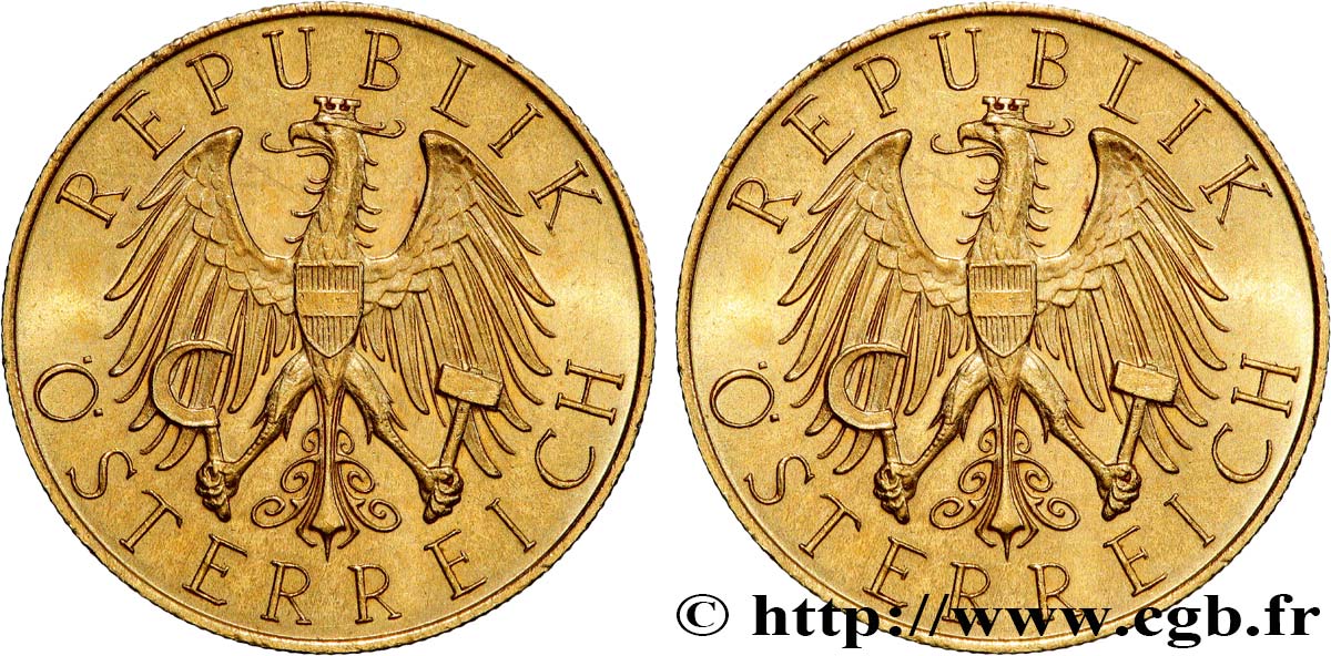 ORO, PALLADIO E PLATINO: INVESTIMENTI 25 Schilling Proof aigle héraldique 1926 Vienne SPL 