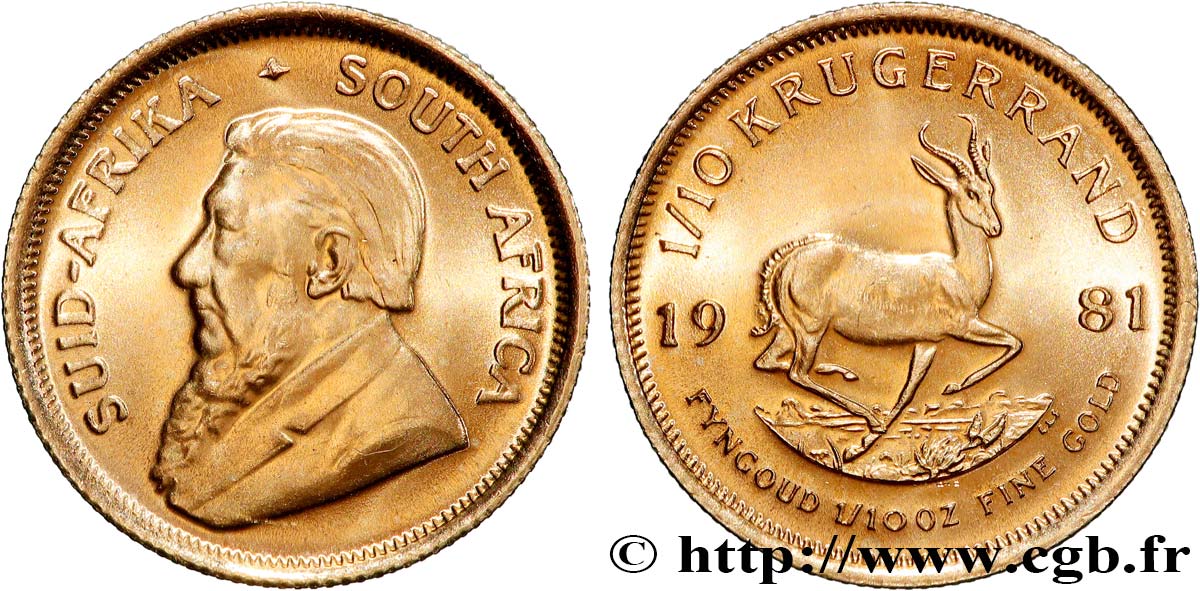 INVESTMENT GOLD 1 10 Oz 1 10 Krugerrand 1981 Pr toria fwo 869879