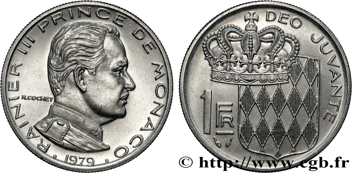 MONACO 1 Franc Rainier III 1979 Paris fST 